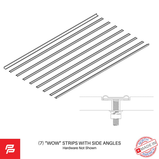 BED FLOOR STRIP 80" STAINLESS STEEL (7pc) KIT WITH SIDE ANGLES