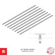 BED FLOOR STRIP 80" STAINLESS STEEL (8pc) KIT