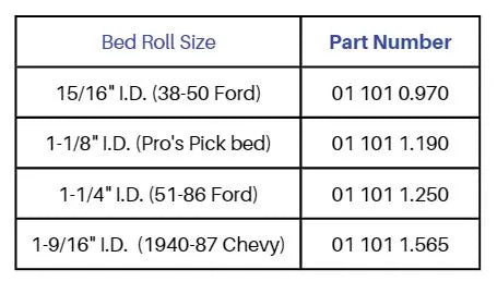Hot Lite'z Bed Roll Size Chart