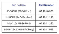 Hot Lite'z Bed Roll Size Chart