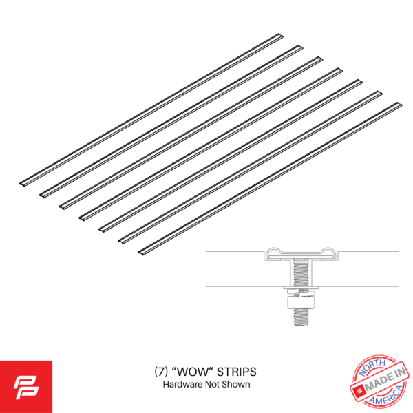 BED FLOOR STRIP 80" STAINLESS STEEL (7pc) KIT